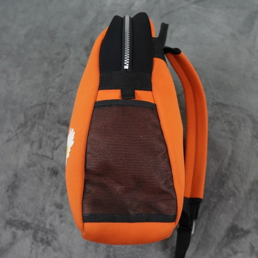 Ladybug Backpack Sling Bag Unisex Orange Daisy Flower Neoprene Mesh Pockets